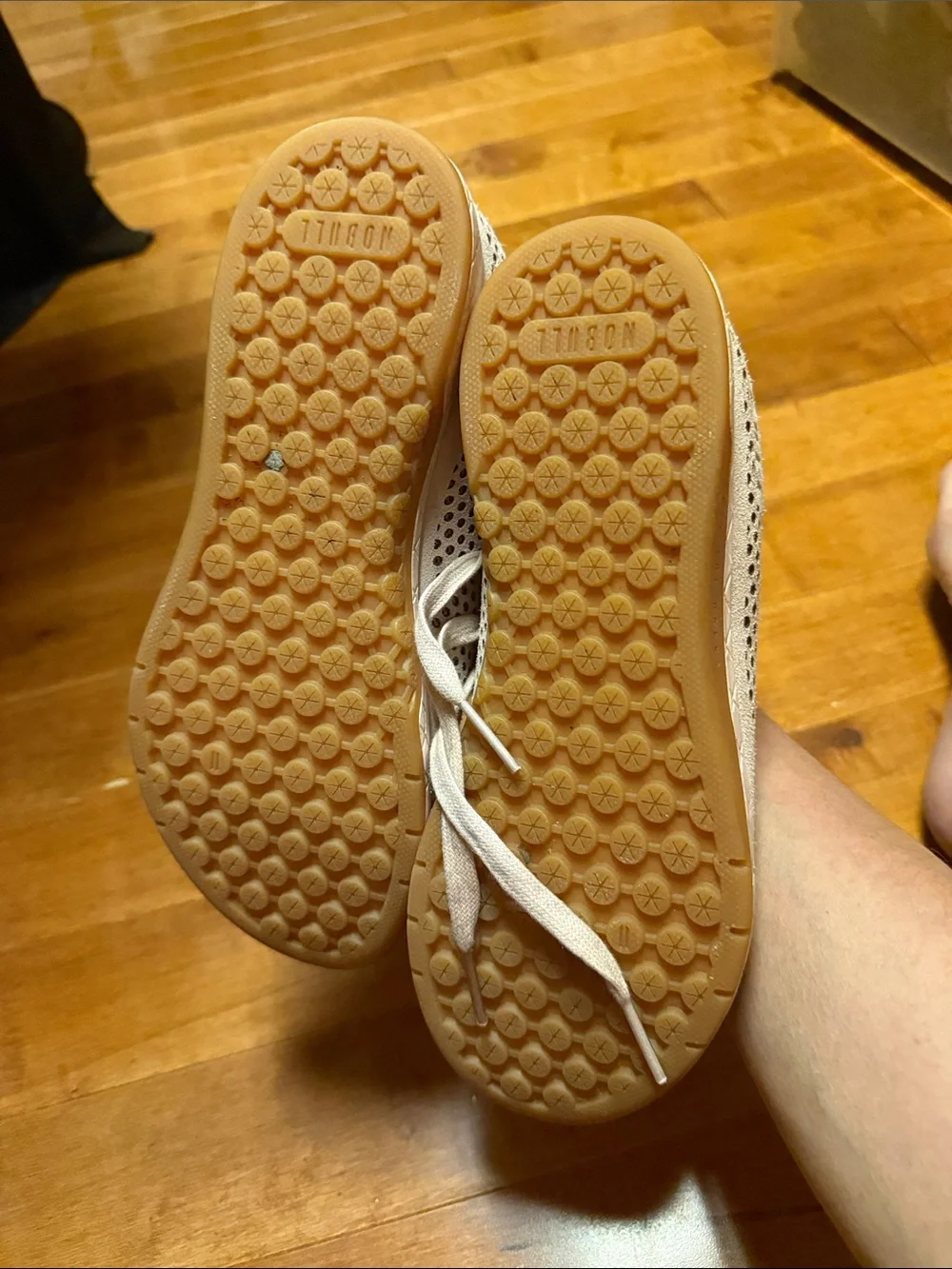 NOBULL Pale Pink Perforated Leather Sneakers